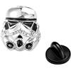 Generic Stormtrooper - Spilla 3D da bavero, in argento e nero
