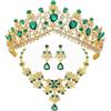 MZSX Corona Tiara, Sposa Principessa Donna Bambina, corona con strass, Bridal Birthday Party, accessori per capelli da donna, Bridal Birthday Party, Dresses Pageants Princess Decorazione. Oro rosa