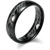Sumpgle Anelli di tungsteno Gioielli di moda incisi al laser Unisex Fasce per anelli magici per uomo e donna