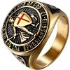 JewelryWe Anello Cavalieri Templari da Uomo: Anello con Croce Punk Gotico con Dio Efesini 6:13-17 Idee Regalo