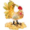 Xjdzineq Portagioie dal design unico a forma di gallo, per piccoli accessori e decorazioni, scatola decorativa per oggetti di valore e ricordi, design unico a forma di gallo, porta gioielli per