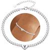 DORANA Braccialetto da donna in argento Sterling con lettera A-Z, a forma di cuore, non si ossida, regalo di compleanno per ragazze, madre, figlia, sorella, amici, gioielli