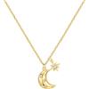 CYMYSS Collana Donna Argento 925 Placcata Oro 18K, Collana Color Oro con Ciondolo, Girocollo Dorato Elegante da Donna, Catenina Gioielli Regalo Donna