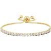 Philip Jones Bracciale dell'amicizia solitario placcato in oro creato con cristalli Zircondia®
