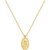 CYMYSS Collana Donna Argento 925 Placcata Oro 18K, Collana Color Oro con Ciondolo, Girocollo Dorato Elegante da Donna, Catenina Gioielli Regalo Donna