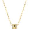 CYMYSS Collana Donna Argento 925 Placcata Oro 18K, Collana Color Oro con Ciondolo, Girocollo Dorato Elegante da Donna, Catenina Gioielli Regalo Donna