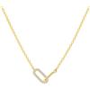 CYMYSS Collana Donna Argento 925 Placcata Oro 18K, Collana Color Oro con Ciondolo, Girocollo Dorato Elegante da Donna, Catenina Gioielli Regalo Donna