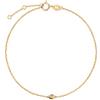 FANCIME Bracciale rigido 18 carati 750 giallo/bianco/rosa con vero diamante 0,015 ct, idea regalo minimalista per donne e ragazze, bracciale regolabile 17 + 3 cm