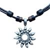 HANA LIMA Collana in pelle con ciondolo del segno solare per uomo e donna regolabile Collana da surfista