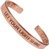 Touchstone Bracciale indiano fatto a mano in rame per uomo donna chakra della pace yoga meditazione mantra