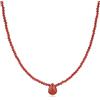 COAI Collana Donna Pietre Naturali Minimalista Elegante Ciondolo Goccia | Collana donna con pietre naturali, perline sfaccettate 3 mm, ciondolo in pietra naturale, catena regolabile 40+5 cm