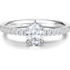 FANCIME Anello da donna con diamanti da 0,5 carati, ovale, in argento Sterling 925, per matrimonio, San Valentino, per donna e donna (colore D-E, VS Clarity)