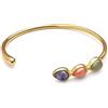 SINGULARU Bracciale da donna Drop Stones Acciao Placcato Oro