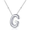 AFSTALR Collana da donna con lettera bolla oro/argento con ciondolo iniziale bolla gioielli 45+5 cm
