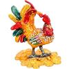 Xjdzineq Portagioie dal design unico a forma di gallo, per piccoli accessori e decorazioni, scatola decorativa per oggetti di valore e ricordi, design unico a forma di gallo, porta gioielli per