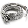 Whoiy Bracciale Argento, Braccialetti Uomo Bracciale con Apertura Multigiro a Forma di Serpente Regalo di Festa Braccialetto 45cmx10mm