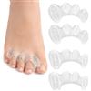 FooYee Divaricatore dita piedi 2 Paia - Separatori morbidi in silicone per Alluce Valgo e Cipolla - Distanziale per dita a martello sollievo dal dolore - Riutilizzabile Uomo e Donna