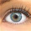 GLAMLENS Lenti a contatto colorate blu Paola Blue - mensili - con portalenti - effetto naturale - in silicone idrogel - 2 pezzi - DIA 14.0 - senza correzione 0.00 diottrie