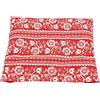 NATURMOOR Cuscino termico ai chicchi di grano 25×23 cm - dispositivo medico di classe I CE in cotone, imbottitura naturale in grano, applicazione caldo & freddo, motivo folkloristico rosso e bianco