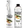 bio-chem Multiuso concentrato 750ml, Rosmarino Zenzero + Flowra Refill | Pulizia di cucina, bagno, pavimenti, superfici vetrate - Fino a 3L di detergente