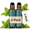 YHNMMNO 2 oli essenziali roll-on alla menta piperita, roll-on, con olio naturale di menta piperita, antistress, profumo di menta, mal di testa e affaticamento, come olio da massaggio o per la pelle, per