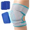 AOOTE Fascia Ghiaccio Gel per Ginocchio,Borsa Ghiaccio Gel Riutilizzabile Caldo Freddo con 2 Pcs Borsa del Ghiaccio,Cuscinetti Gel Caldo Freddo,Impacco Terapia Caldo e Freddo per Ginocchio