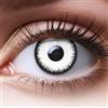 MeralenS Funnylens Lenti a contatto colorate con porta lenti a contatto Lunatic Bianche Zombie Vampiro morbide comode da indossare e ideali per Halloween o Carnevale senza correzione 1 coppia