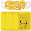QALPOM 10 Pcs Maschera Occhi per Dormire a Vapore alla Camomilla, Mascherina Occhi Riscaldante per Alleviare Occhi Secchi e Stanchezza, Design Cartoon per Donne e Bambini, Monouso per Viaggio e Relax