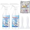 CYUNGLU Spray Sbrinante Freezer 2 x 120 ML, con 2 Raschietti per Ghiaccio | Aiuta a Sciogliere Ghiaccio e Brina e Facilita la Manutenzione di Frigoriferi e Congelatori Domestici