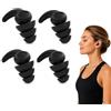 PARENCE. Set di 2 paia di tappi per le orecchie in silicone ergonomici riutilizzabili - Riduzione del rumore fino a 35 dB - Nuoto, sonno, viaggi, lavoro - Custodia inclusa - 4 tappi