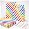 Carehabi 20 Pezzi Sacchetti di carta per feste sacchetti colorati di carta | kraft per caramelle con 24 adesivi per Feste di Compleanno per Bambini, Matrimoni e Omaggi