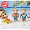 SEGA Peluche Curious George SUMMER Ver. 2024, Set 3, 21cm, 8.3" da JAPAN