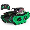Monster Jam, Veicolo per esterni con telecomando ufficiale Grave Digger Trax All-Terrain, scala 1:15, giocattoli per bambini per ragazzi e ragazze dai 4 anni in su