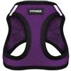 Best Pet Supplies Voyager Step-in Air - Pettorina in rete per tutte le stagioni, riflettente, per cani di taglia piccola e media e gatti, evita tiri, fissaggio sicuro con fibbia, doppi anelli a D, bordo nero/viola, L