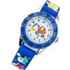 ibasenice Orologio da Polso Bambini Escavatore Blu al Quarzo in Silicone | Motivi Cartoni Animati Creativi, Lettura Facile, Vetro Frontale, per Ragazzo e Ragazza Anni