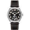 HRUODLAND Orologio automatico da uomo con design retrò da aviatore, vetro minerale K1, luci notturne verde C3 e cinturino in pelle, ideale per lavoro, casual e come regalo