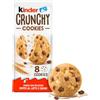 Kinder Crunchy, Cookies Gusto Kinder, Confezione da 136g | Cookie croccante con pepite di cioccolato bianco e al latte, ideali a colazione e merenda