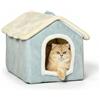 Taurion Cuccia per gatti in peluche lavabile: cuccia portatile per cani di piccola taglia e gatti, cuccia calda e accogliente, con fondo antiscivolo, 40 x 32 x 35 cm