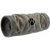 TRIXIE Tunnel de jeu - Peluche - Ø 22 x 60 cm - Gris - Pour chat