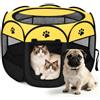 Haoppmof Box pieghevole per cuccioli, 74 x 74 x 43 cm | Recinto per piccoli animali domestici, per cuccioli, gatti, conigli, interni ed esterni