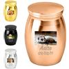 CHFUDN Urna Personalizzata per Cani e Gatti, Acciaio Inox | Con Foto, Nome e Data, Flacone Commemorativo