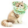 Duuclume Collare morbido per il recupero del gatto, cono elisabettiano regolabile per gatti, copertura reversibile anti-leccare con stampa carina, cono protettivo leggero per la chirurgia neutrale