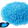 JIXLOUR Pierre Aquarium - Set di 6000 piccole ghiaia luminosa in resina, 3-5 mm, 150 g (blu chiaro), ideale per l'acquario e la decorazione per la casa