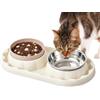 Generico a doppio strato per cibo per gatti anti-formica - Mangiatoia per an | Mangiatoia lenta antiscivolo e antigoccia, adatta per gatti, cani di piccola taglia, , case interne, cortili esterni e