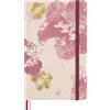Moleskine Taccuino a Righe Sakura, Copertina Rigida in Tessuto e Chiusura Elastica, con Biglietti di Auguri, Adesivi e Segnalibro a Tema, Formato Large 13 x 21 cm