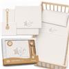 mibebestore Lenzuola 100% cotone Lettino 60 x 120 - COLORE BEIGE - , angoli + sopra + federa cuscino)
