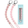Yhesllc Catenella Portaciuccio, Ciuccio Clip Silicone, 2 Pezzi Catena Succhietto | Silicone Alimentare, Senza BPA, 0-36 Mesi, Regalo per Baby Shower, Per Ciuccio/Massaggiagengive/Passeggino/Seggiolino Auto