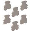 POMOLINE 6 Un. POMELLI Maniglie Mobile BEBÉ bambino Orso legno laccata grigio 90X80mm