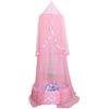 SHIKUN Baldacchino in pizzo Cupola tonda in pizzo Filato cavo Zanzariera per bambini Tenda da sogno per bambini in stile nordico perfetta per ragazze, Lettino, Lettino, Rosa