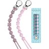 Yhesllc Catenella Portaciuccio, Ciuccio Clip Silicone, 2 Pezzi Catena Succhietto | Silicone Alimentare, Senza BPA, 0-36 Mesi, Regalo per Baby Shower, Per Ciuccio/Massaggiagengive/Passeggino/Seggiolino Auto